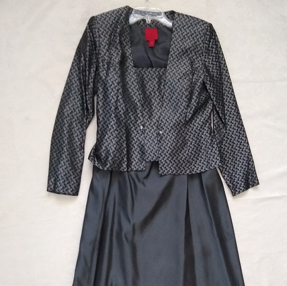 3 items JS Collections taffeta checks maxi skirt long sleeves jacket corset top - Picture 14 of 14